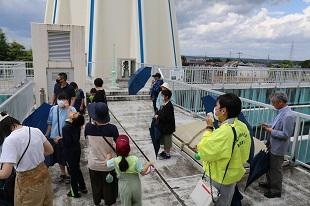 白山浄水場見学の様子